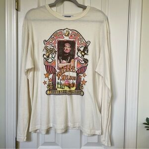 Daydreamer Willie Nelson graphic long sleeve tee 100% cotton M